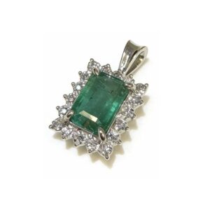 14k gold emerald pendant