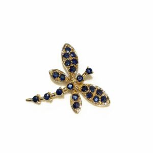 14k gold sapphire pendant