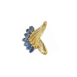 14k gold sapphire pendant
