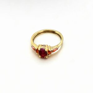 10K Gold Garnet Ring