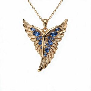 18K Gold Sapphire Pendant